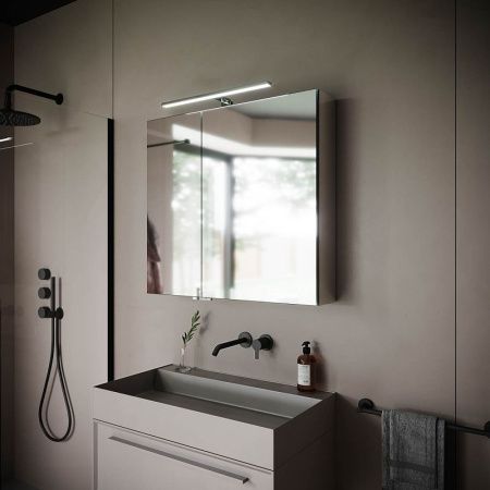 Зеркало-шкаф Sancos Hilton Z800 80х70 подвесной цвет белый