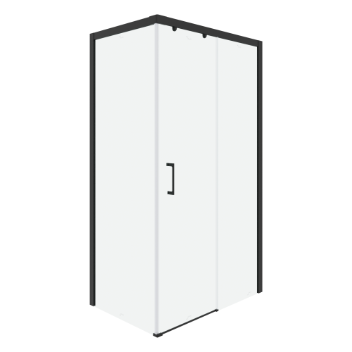 Душевой уголок Cerutti SPA VITO110B-R 110х80 стекло прозрачное профиль черный