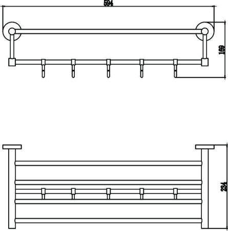 Полка в ванную комнату Savol S-608745