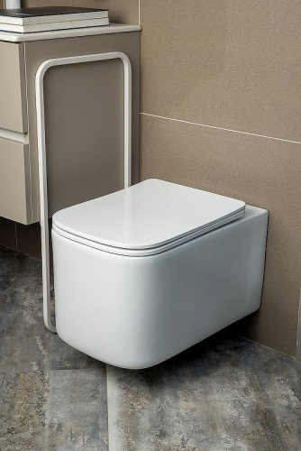 Унитаз подвесной Boheme Mane 970-SET-W цвет белый глянцевый с сиденьем микролифт безободковый каскадный смыв - фото 2