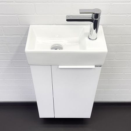 Тумба с раковиной Comforty Асти 00-00012835CF 40х20 подвесная цвет белый