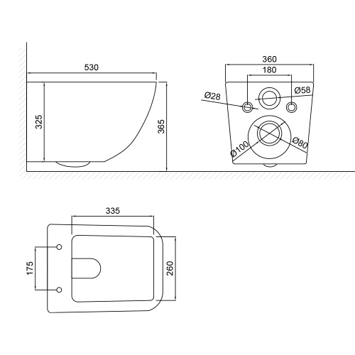 Унитаз подвесной WesnaArt Ocean 207-OCE12 белый с сиденьем микролифт безободковый каскадный смыв - фото 2