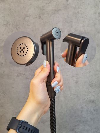 Гигиенический душ со смесителем AltroBagno BM AltroBagnoOggetto060404GM оружейная сталь