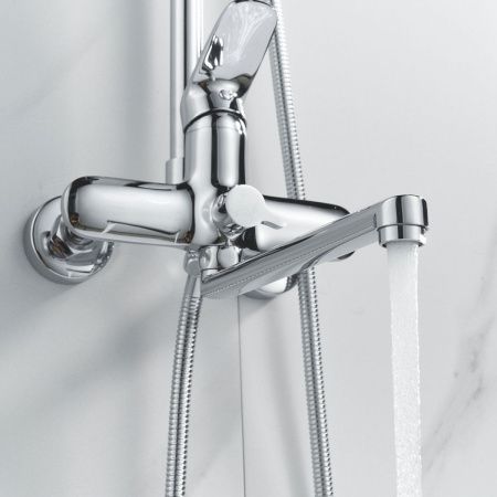 Душевая стойка Raffine F3685 настенная цвет хром