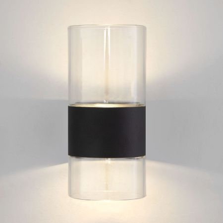 Светильник настенный Eurosvet Watford (Ватфорд) 40021/1 LED чёрный/прозрачный