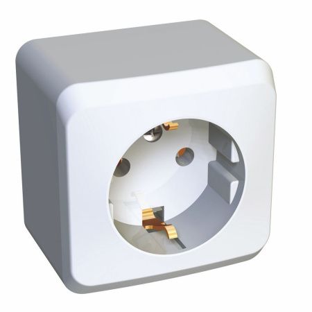 Розетка 1-ая с/з без шторок Systeme Electric Этюд PA16-003B