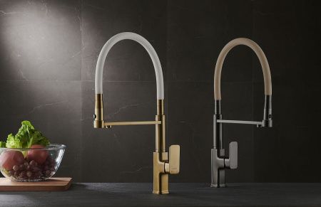 Смеситель для кухни Savol S-L1808Q-12 на столешницу графит