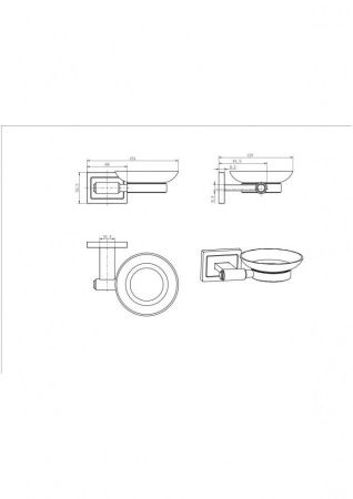 Мыльница CeramaLux Gamma 12304