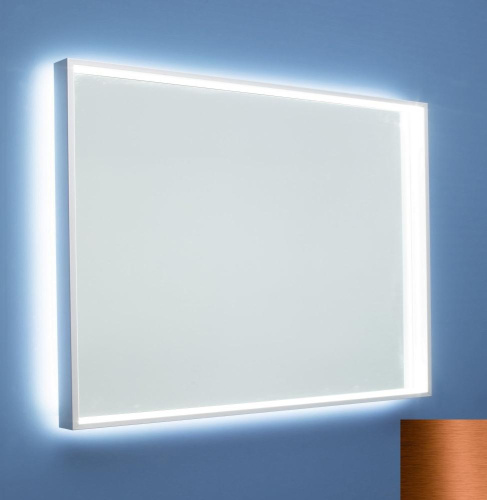 Зеркало в ванную De Aqua Алюминиум 00261712 120х75 цвет медь - фото 3