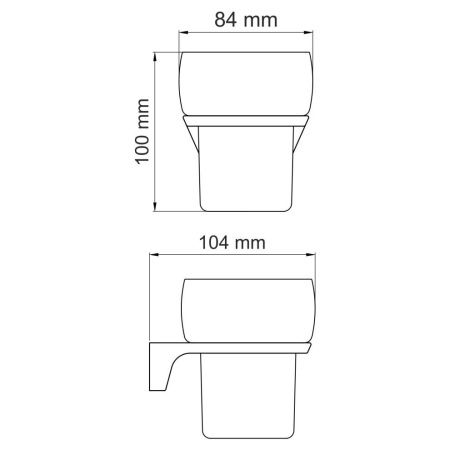 Стакан для зубных щеток WasserKRAFT 7228