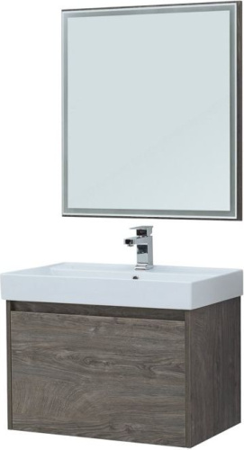 Комплект мебели: тумба с раковиной + зеркало Aquanet Nova Lite 00242295 75,7х46х136,5 напольный/подвесной - фото 5