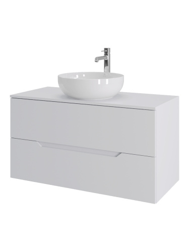 Тумба с раковиной Orange Line Li-100TuwMDF+B07-420W 101х46х67 - фото 2