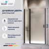 Душевая дверь RGW Leipzig (Лейпциг) 351200410-24 100х195 стекло матовое профиль черный