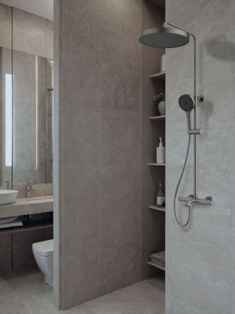 Душевая стойка AltroBagno Bilancia AltroBagnoBilancia030428GM настенная цвет оружейная сталь