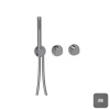 Смеситель для душа Almar Modular E180133.GM встраиваемый в стену оружейная сталь с термостатом (внешняя часть)
