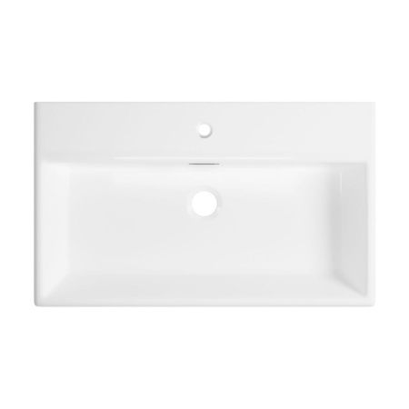 Раковина из сантехнического фарфора Wellsee Graceful Pro 150903000 70х40 накладная цвет белый 1 отверстие под смеситель