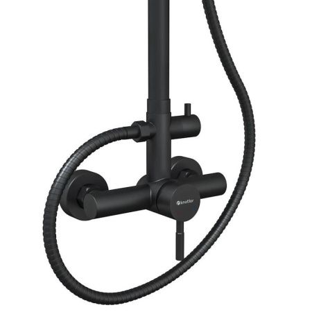 Душевая стойка Knotlor SS-06/2 настенная цвет черный