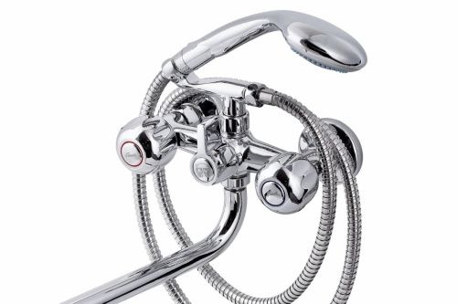 Смеситель для ванны и душа FAUZT FZs-435-21 настенный хром - фото 2