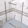 Душевой уголок Тритон Терра-Графит Щ0000073938 120х90 стекло прозрачное профиль хром без поддона
