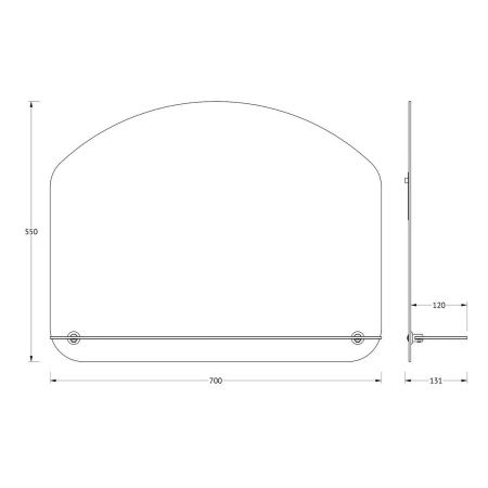 Зеркало Evoform Optima BY 0518 70х60 подвесное