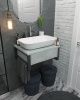 Тумба под раковину 1MarKa Grunge Loft Ц0000001582 60х50 подвесная цвет серый