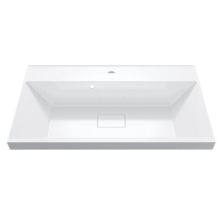 Раковина из искусственного камня Uperwood Classic New 291021040 80х50 полувстраиваемая цвет белый