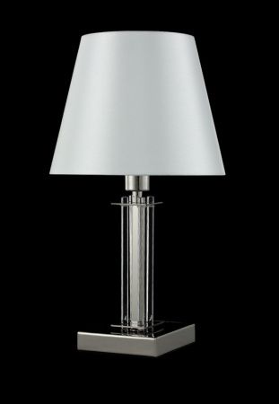 Настольная лампа Crystal Lux Nicolas (Ницолас) NICOLAS LG1 NICKEL/WHITE