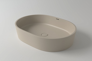 Раковина из искусственного камня Holbi ARIEL 1.02.011.11.3 40х55 накладная цвет бежевый