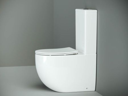 Унитаз напольный с бачком Ceramica Nova METROPOL CN4001 белый с сиденьем микролифт безободковый душевой смыв