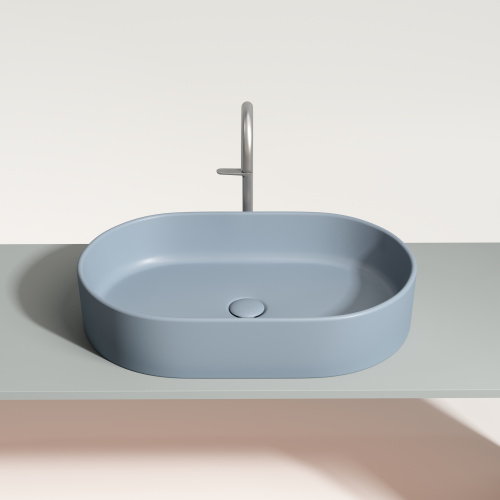 Раковина Ceramica Nova ELEMENT 61 см CN6048MHL накладная цвет серо-голубой матовый - фото 3