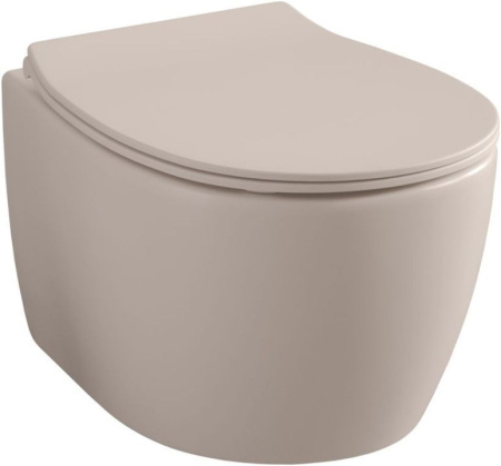 Чаша унитаза подвесная Allen Brau Fantasy 4.11004.IV цвет бежевый без сиденья безободковая каскадный смыв