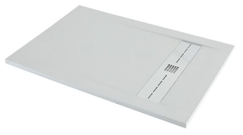 Душевой поддон из искусственного камня Allen Brau Infinity 8.21004-21 140х80 белый без каркаса - фото 4