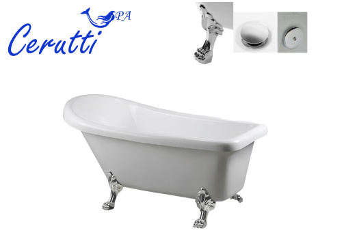 Ванна акриловая Cerutti SPA CT9321 170х74 отдельностоящая асимметричная - фото 4