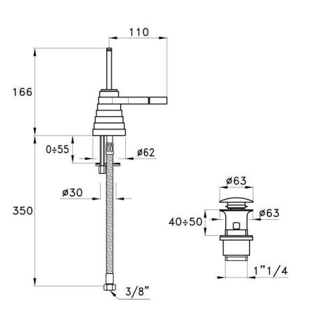 Смеситель Stella Titian TT 00300 CR00 на биде хром