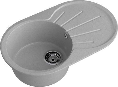 Кухонная мойка Granfest Rondo R-750L серый 75х46 цвет серый поверхность матовая