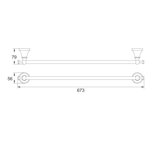 Полотенцедержатель Rose RG19H RG1917H - фото 3