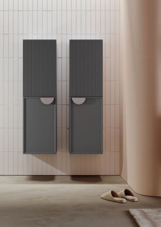 Шкаф-пенал Orka Molino 3006329 40х140 подвесной цвет черный