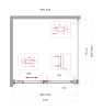 Душевой уголок BelBagno SOFT CLOSE-1 SOFT_CLOSE-1-A-1-100-C-GM 100х100 стекло прозрачное профиль оружейная сталь без поддона