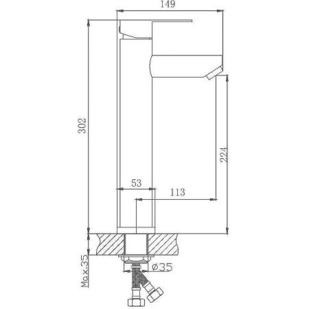 Смеситель Haiba HB801 HB11801 на раковину нержавеющая сталь