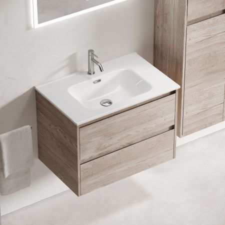 Тумба под раковину Sancos Libra LB70EG 70х50 подвесная цвет коричневый