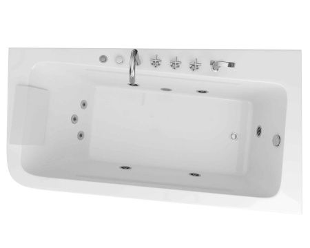 Ванна акриловая Grossman GR-17095-1R 170х95 пристенная асимметричная с ножками