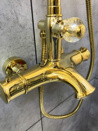 Душевая стойка AltroBagno Beatrice AltroBagnoBeatrice030408Or настенная цвет золото Душевая стойка AltroBagno Beatrice AltroBagnoBeatrice030408Or настенная цвет золото