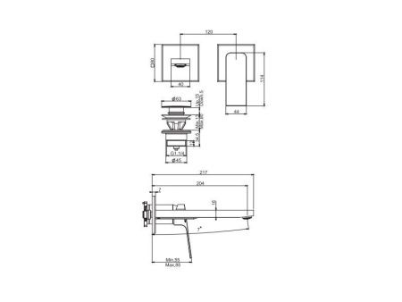 Смеситель для ванны Fima Carlo Frattini F3384CR настенный хром