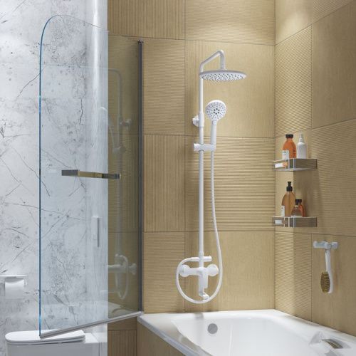 Душевая стойка IDDIS Ray RAYWT3Fi06 настенная цвет белый - фото 2