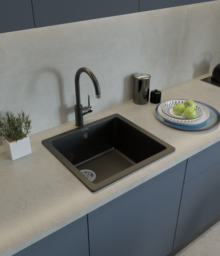 Смеситель для кухни Rivelato 9021208 antracite cromo на мойку черный/хром - фото 4