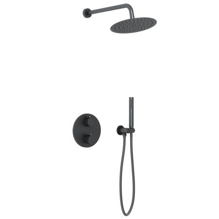 Душевая система Vincea VSFW-101TMB встраиваемая в стену цвет черный с термостатом