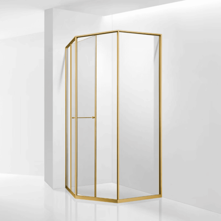 Душевой уголок RGW 33328200-16R 100х100 стекло прозрачное профиль золото без поддона