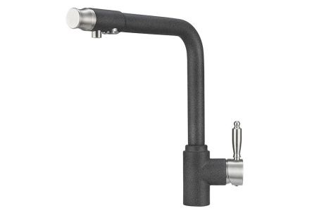 Смеситель для кухни Granula 2301, ГРАФИТ на мойку серый