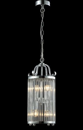 Светильник подвесной Crystal Lux Tadeo (Тадео) TADEO SP4 D200 CHROME/TRANSPARENTE
