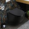 Унитаз подвесной Melana 310303MB черный с сиденьем микролифт безободковый душевой смыв